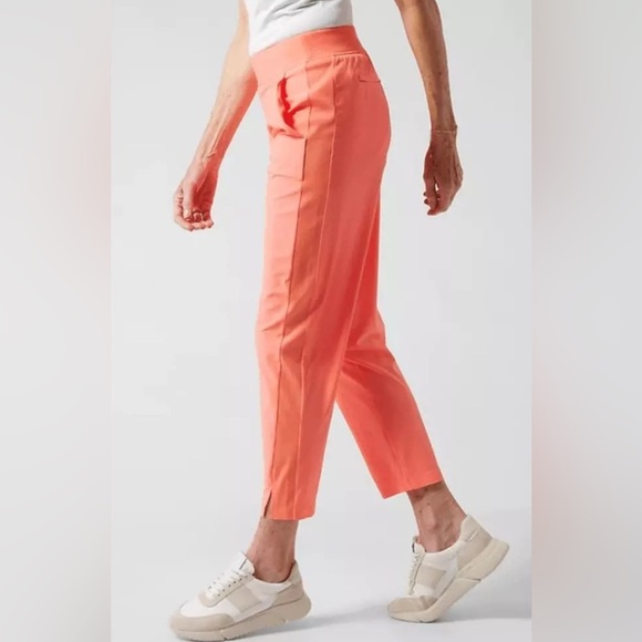 Athleta EUC Brooklyn Ankle Pants, Sunset Glow Coral, Size 2 - Picture 3 of 11